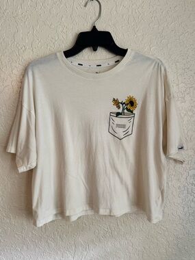 Puma Cropped Graphic Sunflower Pocket Tee – Size Large